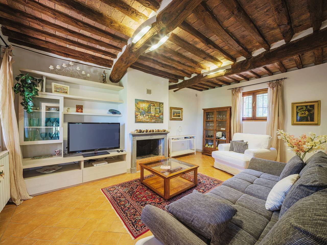 Villa für 8 Personen mit Balkon in Vicopisano, Pisa Provinz