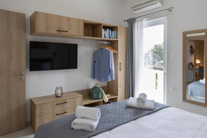 Vakantieappartement voor 3 personen, met uitzicht en balkon in Malia