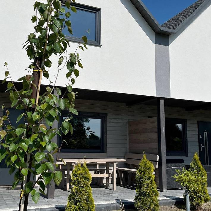 Bungalow für 5 Personen, mit Ausblick und Garten sowie Terrasse und Sauna in Mielno