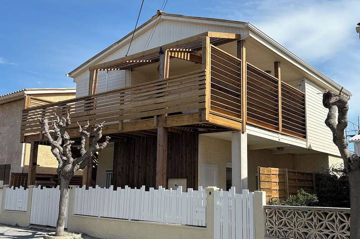 Chalet pour 13 personnes, avec Balcon à Gruissan Plage