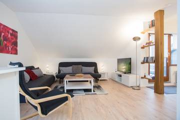 Ferienwohnung für 2 Personen, mit Balkon/Terrasse und Balkon in die Mittelgebirge