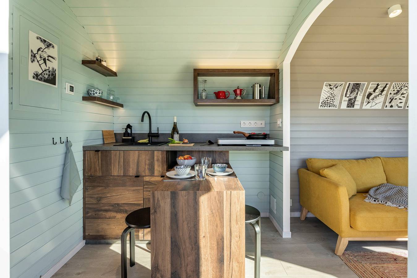 Tiny Home 'Stall Und Sterne - Kleiner Wagen' met uitzicht op de bergen, eigen terras en Wi-Fi, foto 11