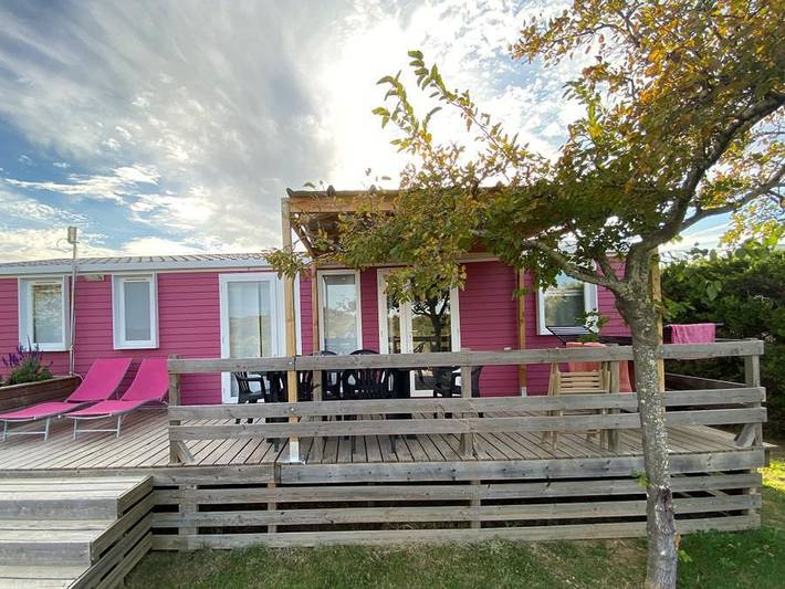 Camping Mas Llinas  - Mobilheim 6 personen - O Hara 40 m² 3 Zimmer 2 Wc / 2 Badezimmer in Le Boulou, Mittelmeerküste (Frankreich)