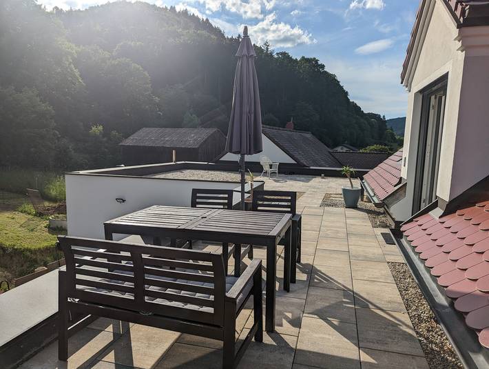 Ferienwohnung Blick Schloss Prunn - Ferienwohnung