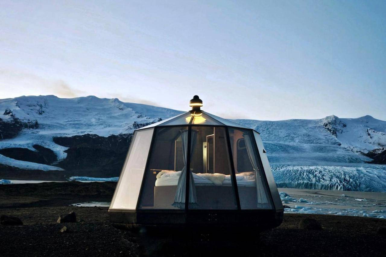 Fjallsárlón Glacier Lagoon Aurora Huts - Winter in Höfn, Eastern Region