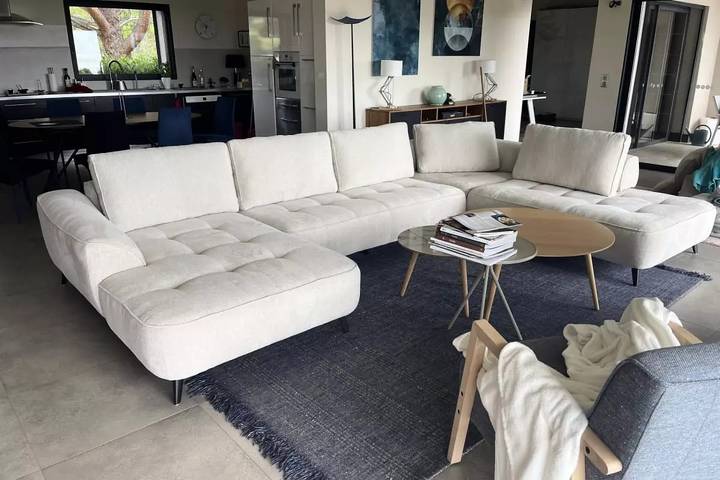Location de vacances pour 10 personnes, avec piscine et terrasse ainsi que vue et jardin dans Plage De L Ovu Santu - 3