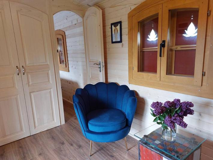 Tente pour 2 personnes, avec Terrasse et Jardin ainsi que Sauna et Vue