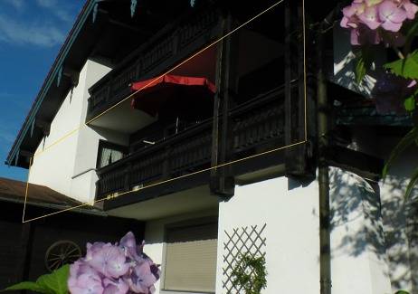 Ganze Ferienwohnung, Haus Sonneck - Chiemgau Karte - Ferienwohnung Zinnkopf für 2 Personen mit Balkon, separater Schlafraum, 40 m² in Inzell, Bayerische Alpen