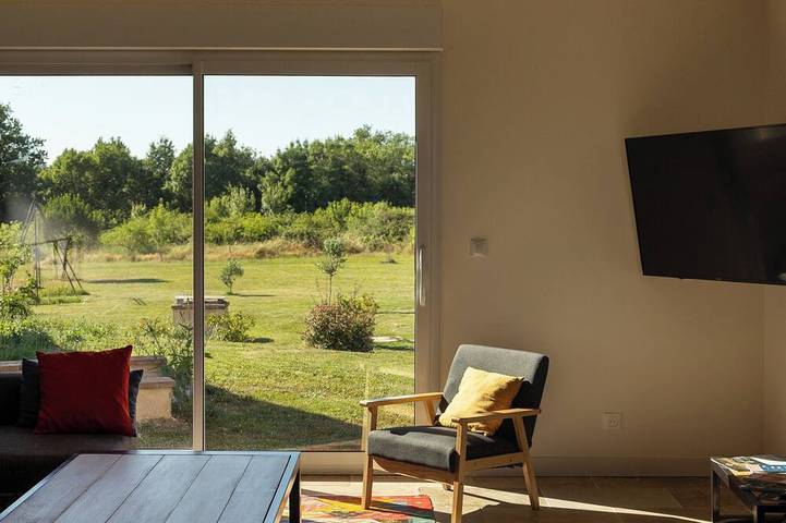Maison de vacances pour 10 personnes, avec jardin ainsi que piscine et balcon