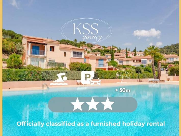 Gîte pour 4 personnes, avec Vue sur l’océan et Balcon/Terrasse ainsi que Jardin et Piscine dans Plage de la Garonnette