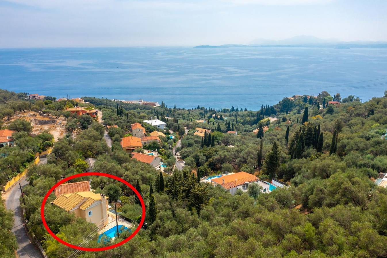 Villa für 5 Personen mit Balkon in Nissaki, Korfu