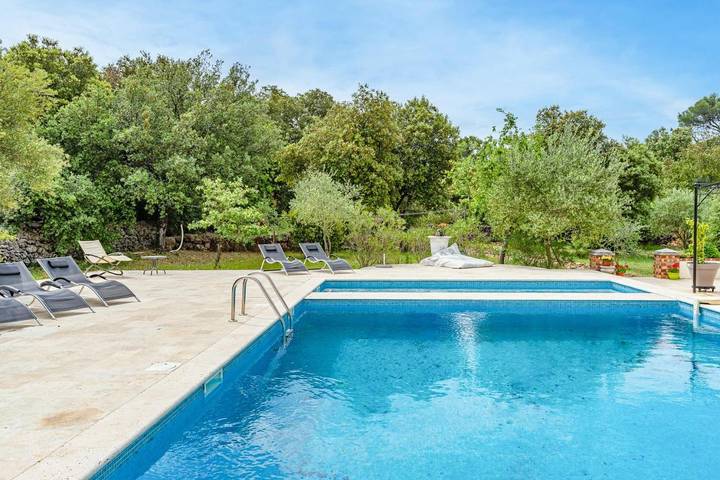 Location de vacances pour 12 personnes, avec Terrasse et Jardin ainsi que Bassin pour enfant et Piscine à Flassans-sur-Issole