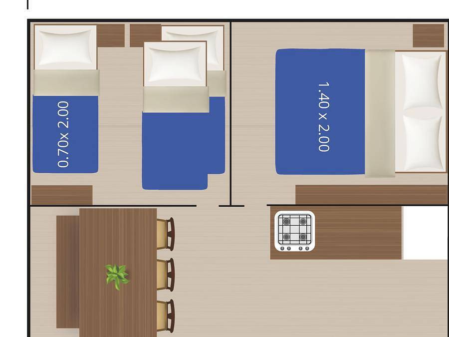 Krk Premium Camping Resort  - Safarizelt 5 personen - Safarizelt Luxe in Krk Stadt, Krk