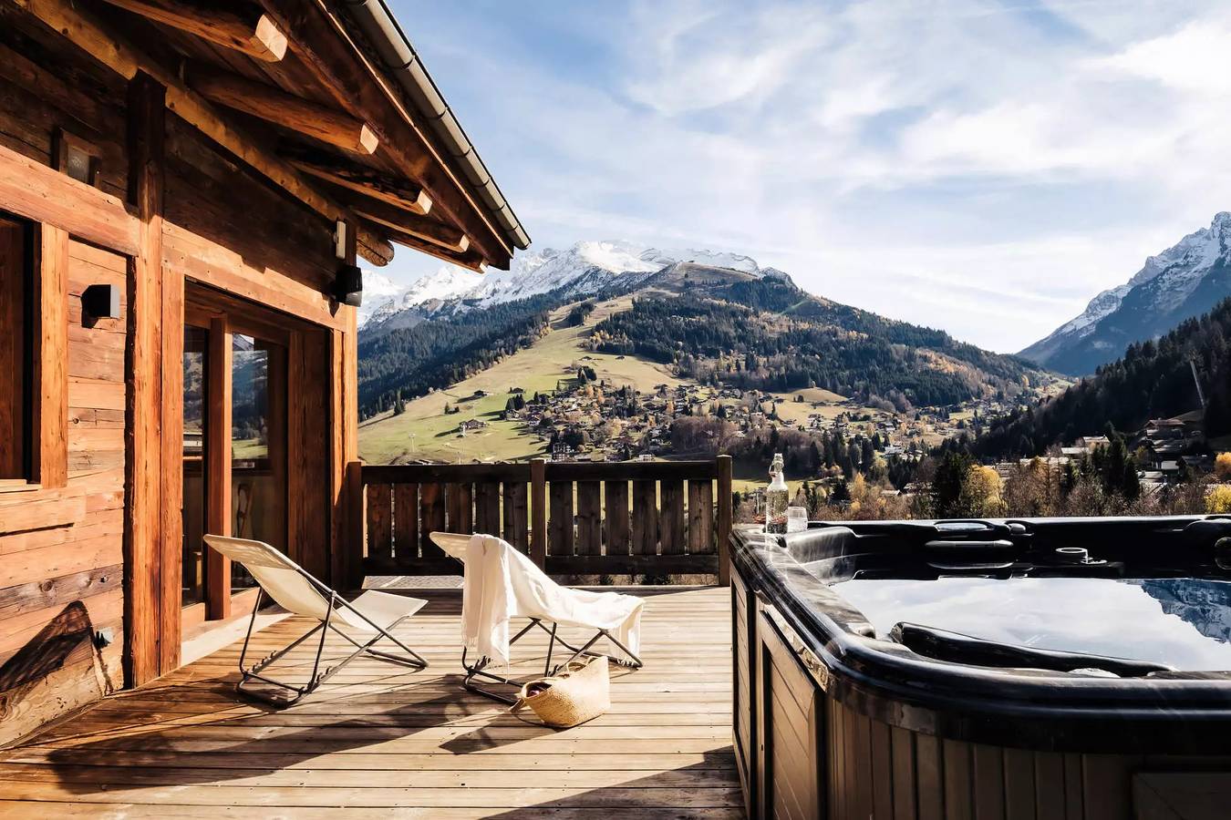 5*, 12 pers, spa extérieur & sauna, vue panoramique, 300 m pistes, 5 chambres in La Clusaz, Région d'Annecy