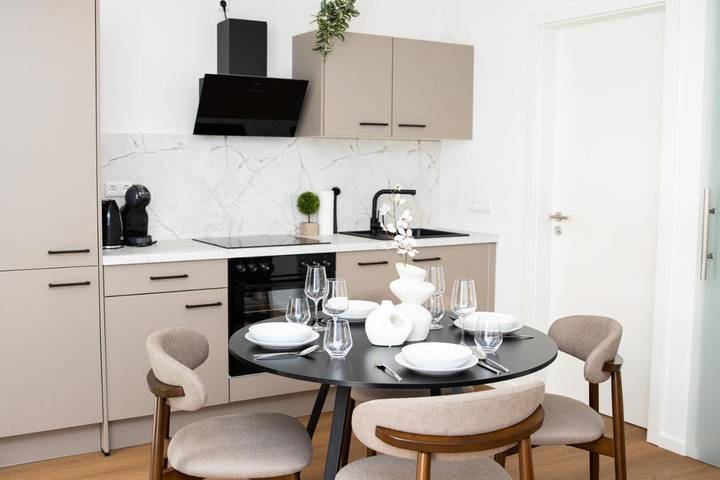 Ferienwohnung für 4 Personen, mit Balkon und Terrasse sowie Ausblick
