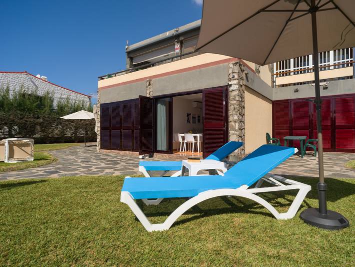 Apartamento para 3 personas, con jardín en Playa de las Burras