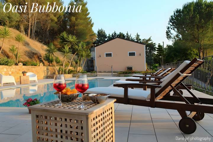 Villa "Oasi Bubbonia" with Pool, Wi-Fi, and Air Conditioning in Mazzarino, Caltanissetta Province