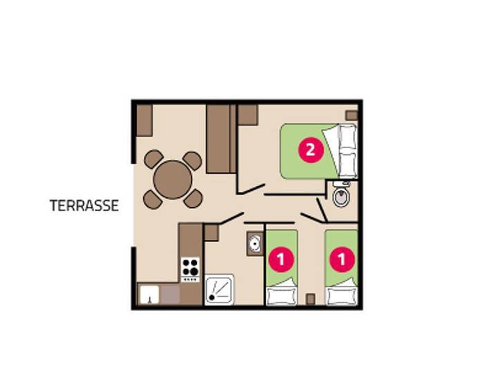 Gîte pour 4 personnes, avec bassin pour enfant à Saint-André-des-Eaux - 4
