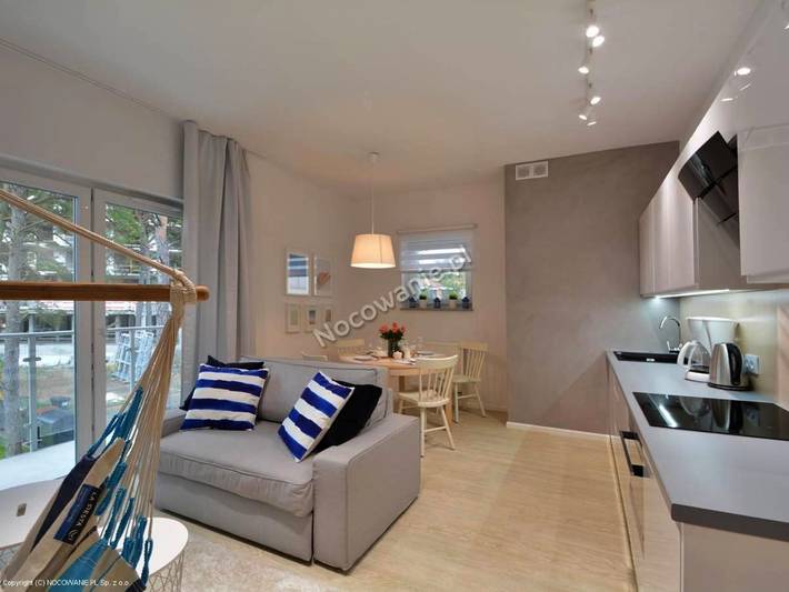 Apartament wakacyjny dla 7 osób, z Balkon i Taras oraz Widok w Dziwnówek