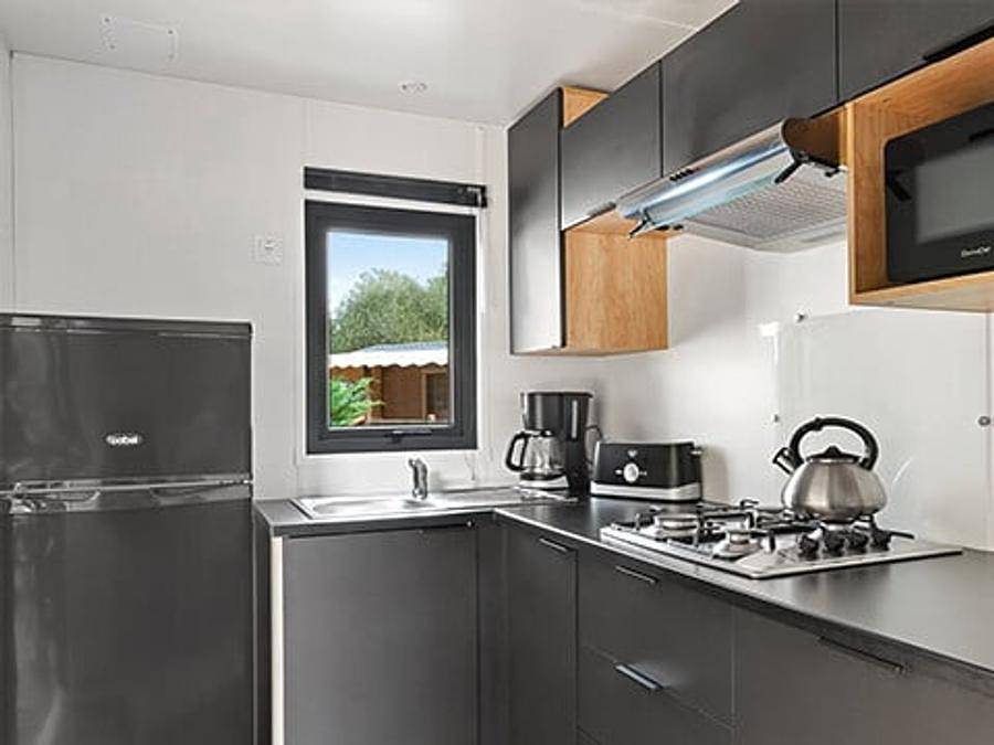 Camping Atlantic Club Montalivet - Mobilheim 4 personen - Mobilheim | Premium | 2 Zi. | 4 Pers. | Hochterrasse | 2 Bäder | Klimaanlage | Tv in Vendays-Montalivet, Lesparre-Médoc und Umgebung