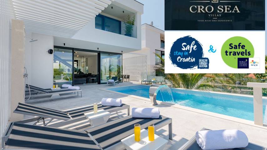 Casa vacanza per 8 persone, con balcone e piscina nonché giardino in Brac