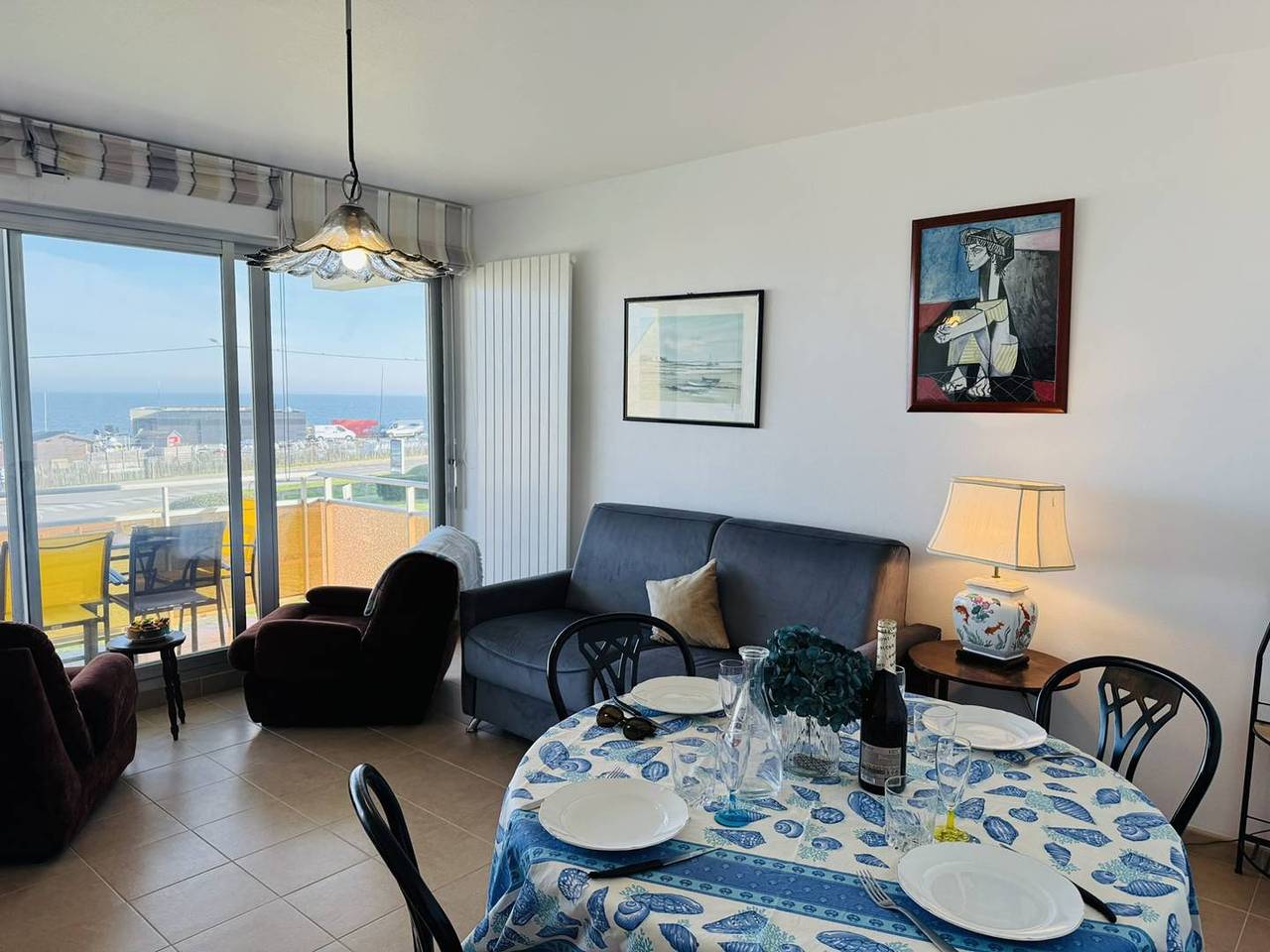 Apartamento vacacional entero, Spacieux 2 pièces vue mer côté baie, balcon, parking, wifi in Quiberon, Côte des Mégalithes