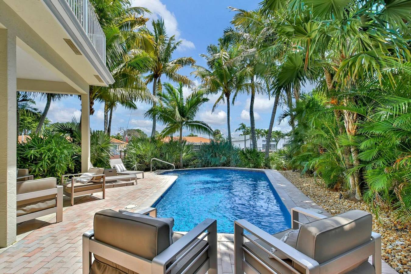 4110, 4 Bed 3 Bath Tropical Waterside Paradise  in Lighthouse Point, Broward County