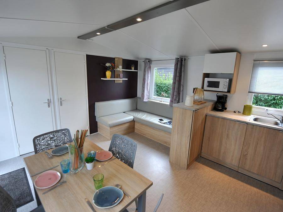 Camping les Alouettes et l'Image - Mobilheim 4 personen - Mobilheim Komfort + 2 Zimmer Rapidhome beige in Houplines, Lille und Umgebung