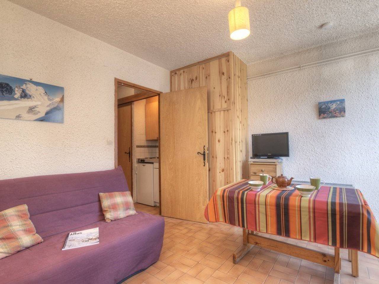 Ganze Wohnung, Gemütliches Studio für 2 Personen mit Parkplatz und Skikeller in Chantemerle, Serre-Chevalier in Saint-Chaffrey, Serre Chevalier