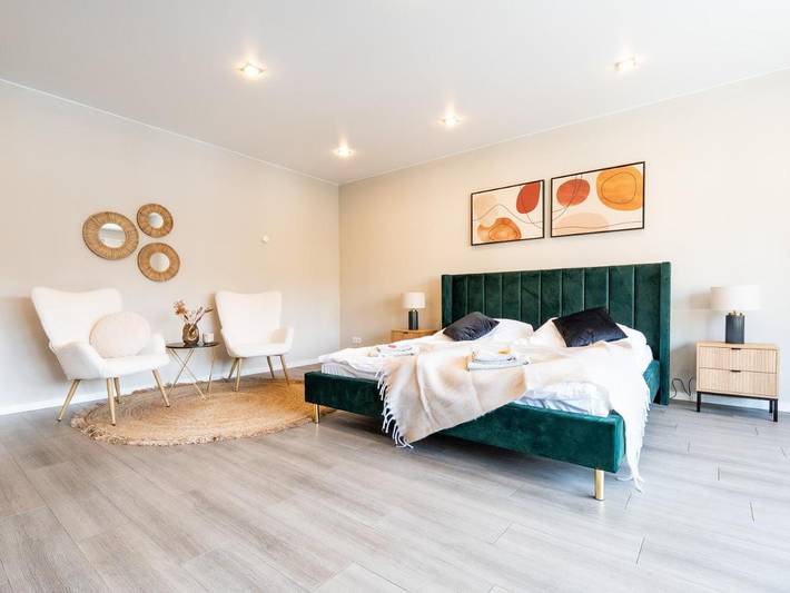 Ferienwohnung für 6 Personen, mit Balkon und Terrasse sowie Ausblick
