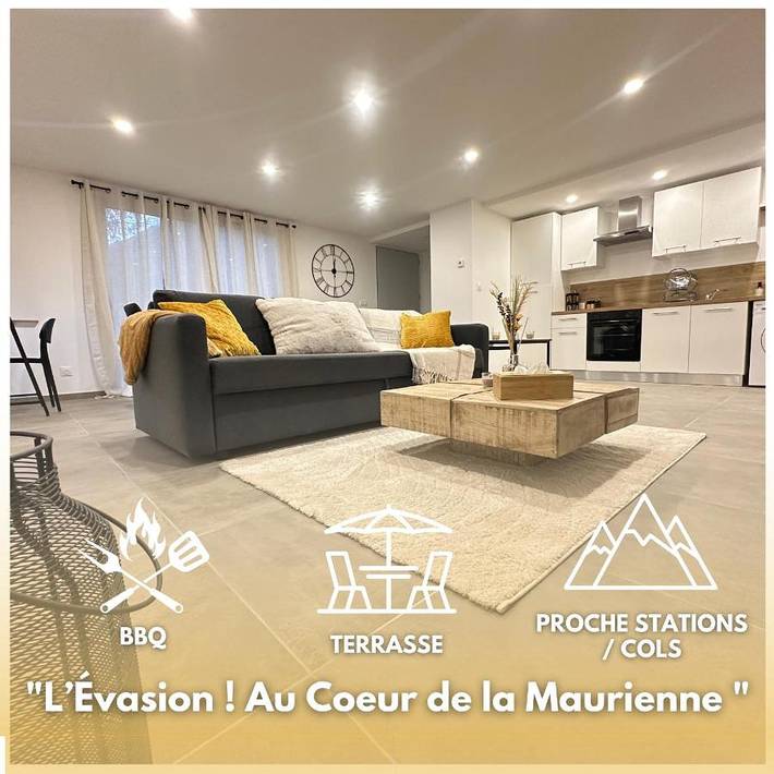 Gîte pour 6 personnes, avec Terrasse ainsi que Jardin et Vue dans La Chambre