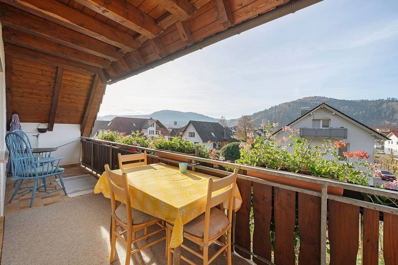 Ganze Wohnung, Ferienwohnung 'Panoramablick' mit Bergblick, Gemeinschaftsterrasse und Wi-Fi in Haslach im Kinzigtal, Kinzigtal