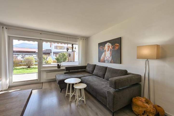 Ferienwohnung für 4 Personen, mit Terrasse und Garten sowie Ausblick in Fischen