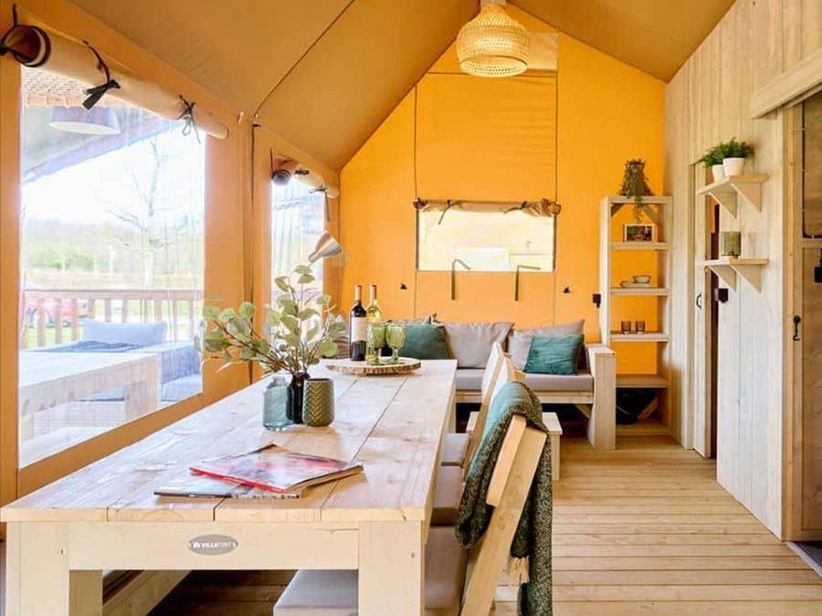 Camping Domaine de l'Orangerie de Lanniron   - Canvas and wooden tent 9 persons - Safari tent sleeps 9 - 4 bedrooms in Quimper, Quimper region