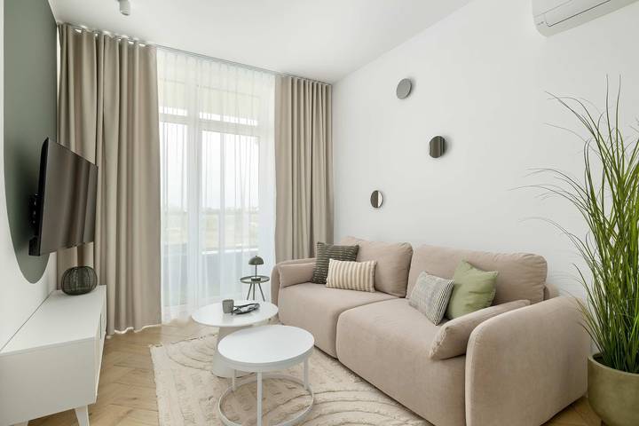Apartament wakacyjny dla 4 osób, z taras i basen oraz ogród w Ustronie Morskie (Miasto)