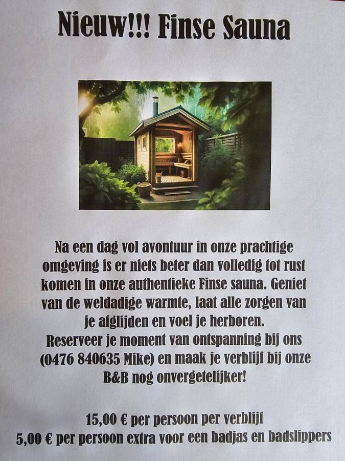 Chambre d’hôte pour 2 personnes, avec jardin ainsi que piscine et sauna à Durbuy - 3