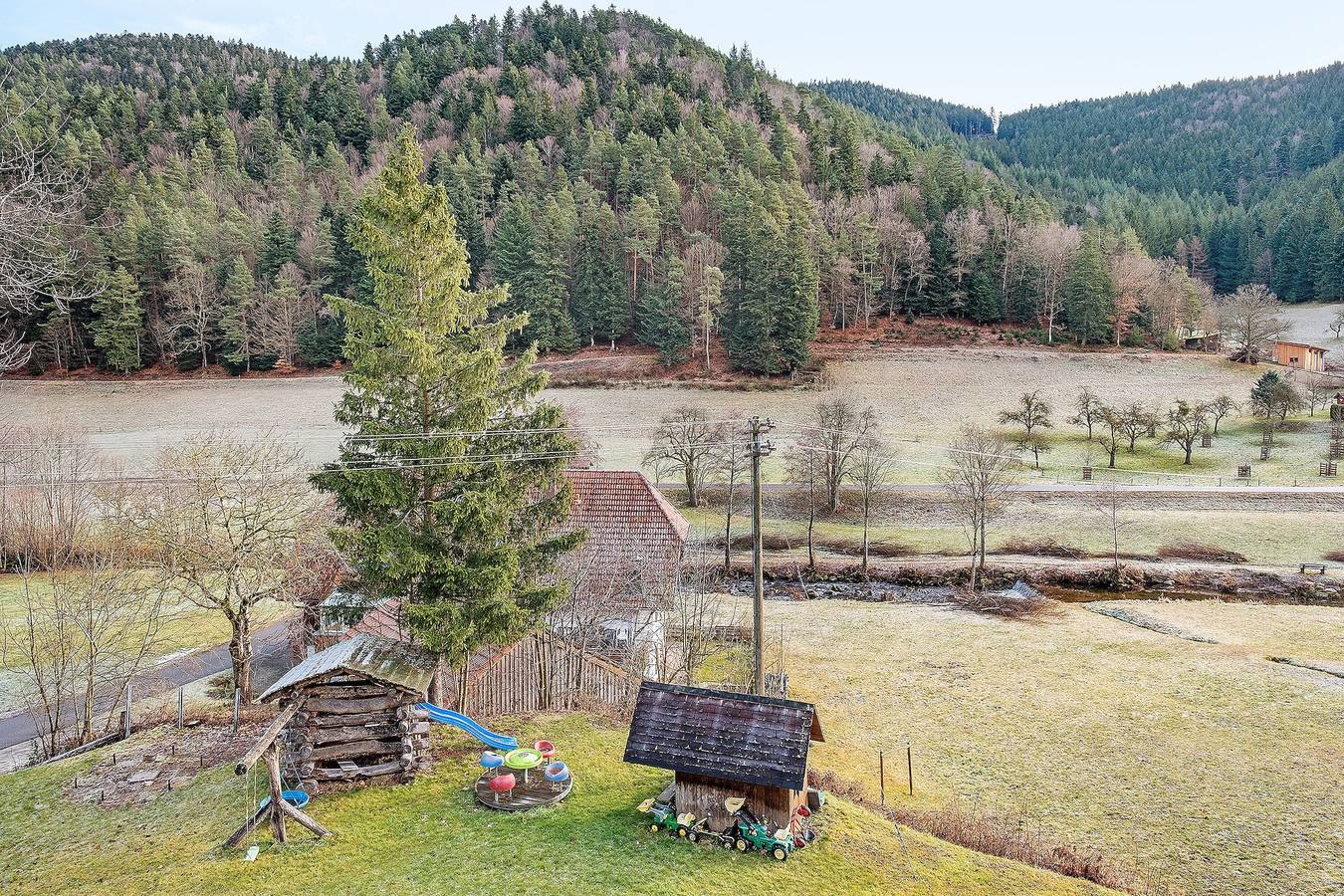 Ganze Wohnung, Ferienwohnung 'Elzblick' mit Gemeinschaftspool, Gemeinschaftsgarten und Wlan in Elzach, Mittlerer Schwarzwald