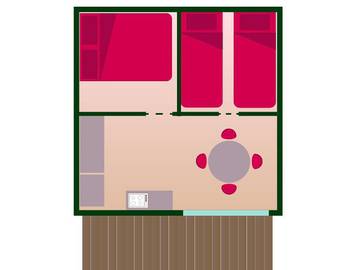 Bungalow pour 4 Personnes dans Salles-Curan, Lac de Pareloup, Photo 4