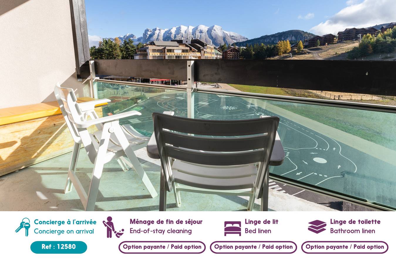 Ganze Wohnung, Appart front de neige, au pied des pistes - pour 5 in La Joue du Loup, Le Dévoluy