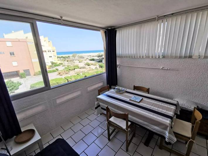 Studio pour 4 personnes, avec vue, animaux acceptés dans Port Leucate
