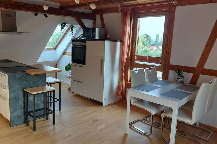 Ferienwohnung für 3 Personen, mit Terrasse und Garten sowie Ausblick in Bovenden
