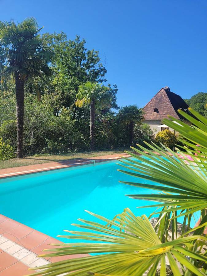 Ferienhaus für 4 Personen, mit Terrasse und Garten sowie Pool und Ausblick