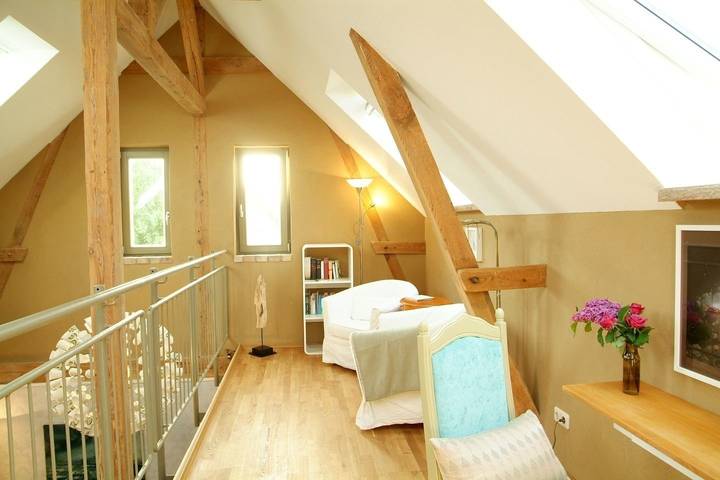 Ferienwohnung für 2 Personen, mit Garten und Sauna sowie Terrasse in Vogelsang-Warsin