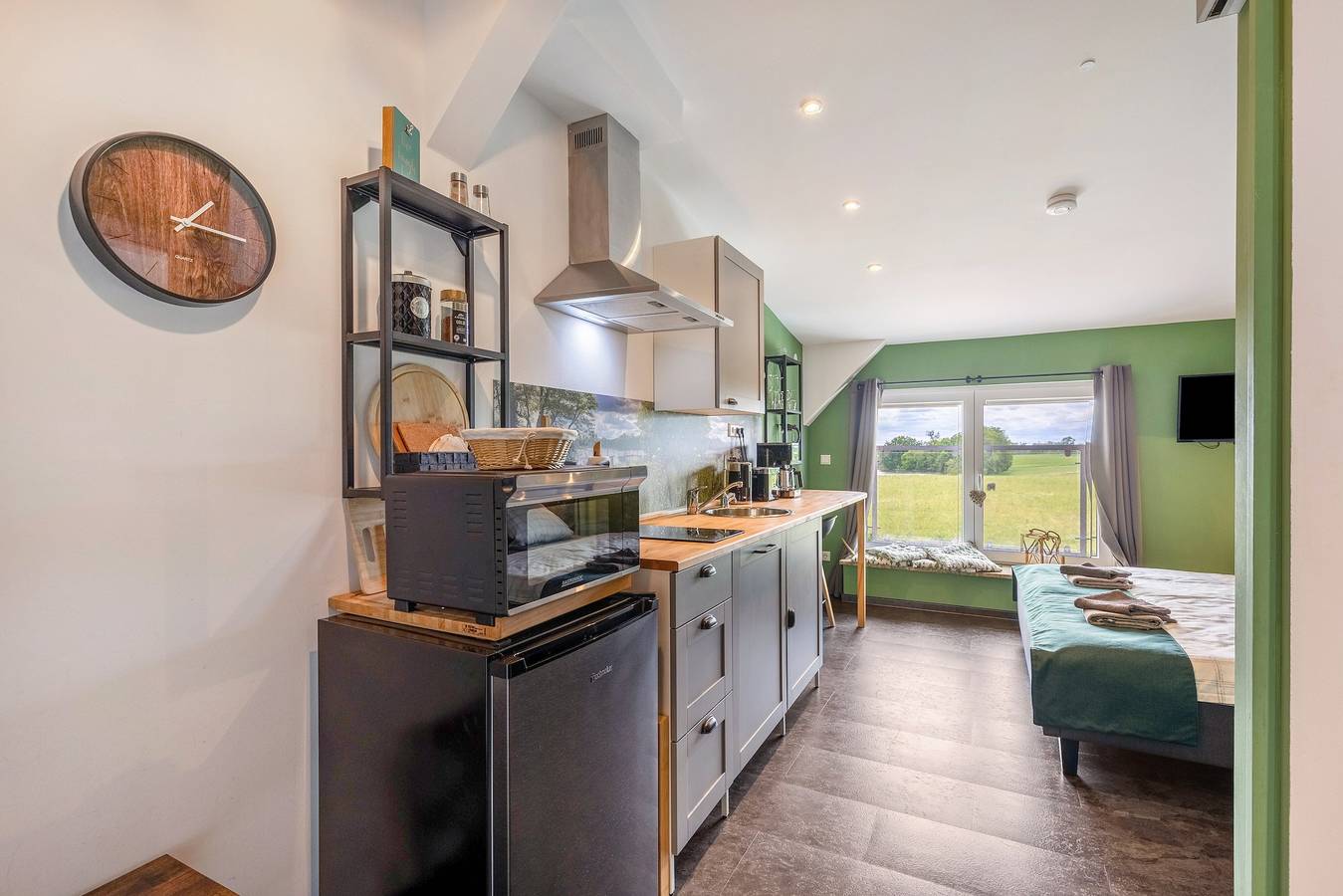 Zimmer 'Mikroappartement Wald' mit Seeblick, Terrasse und Wlan in Friedrichswalde, Barnimerland Region