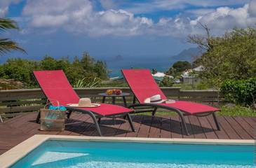 Villa pour 6 personnes, avec terrasse ainsi que piscine et jardin en Martinique