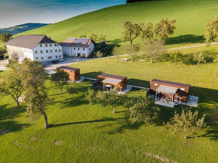 Ferienwohnung für 2 Personen, mit Garten und Ausblick sowie Terrasse, mit Haustier