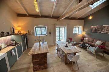 Ferienwohnung für 8 Personen, mit Terrasse und Garten sowie Pool und Sauna, mit Haustier in Pirna