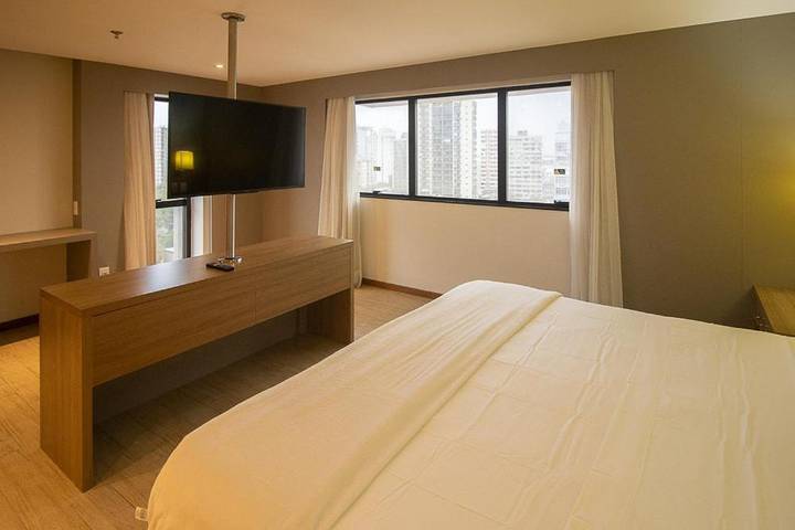 Appart’hôtel pour 2 personnes, avec terrasse et vue ainsi que piscine et sauna, animaux acceptés dans le Nord (Brésil)