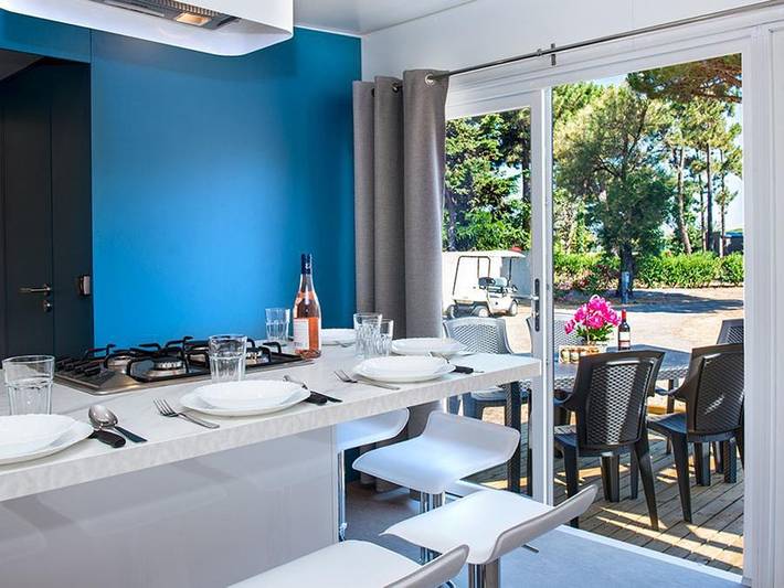 Camping Domaine Les Mûriers - Mobilheim 4 personen - Vip-Cottage 2 Zimmer in Plages des Cabanes de Fleury, Vendres