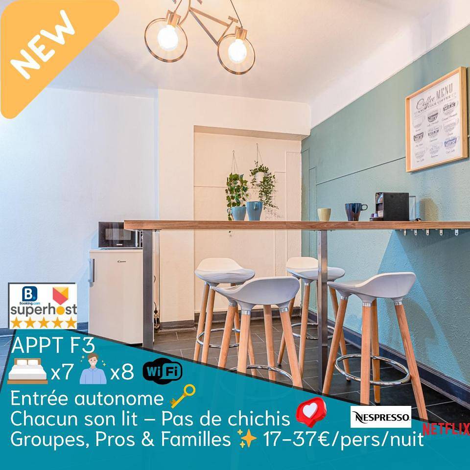 Appartement entier, New Cattenom - Apartments for Teams & Families - 2 to 7 beds, 3-min parking in Hayingen, Moselle